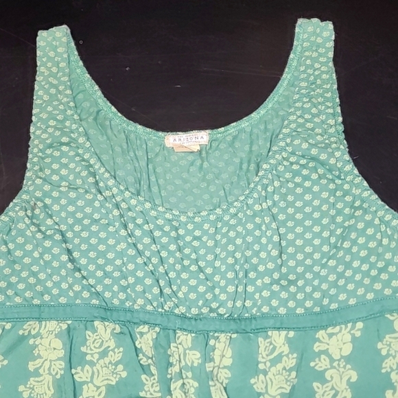 Arizona Jean Company pattern tank top w/sash tie Sz XL - Picture 2 of 6